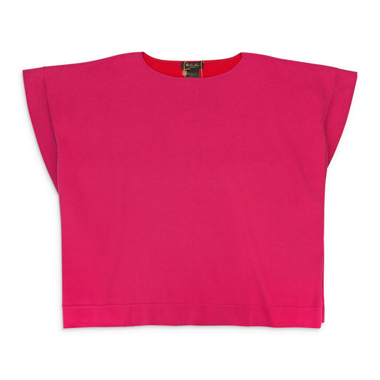 BATEAU NECKLINE FUCHSIA BLOUSE