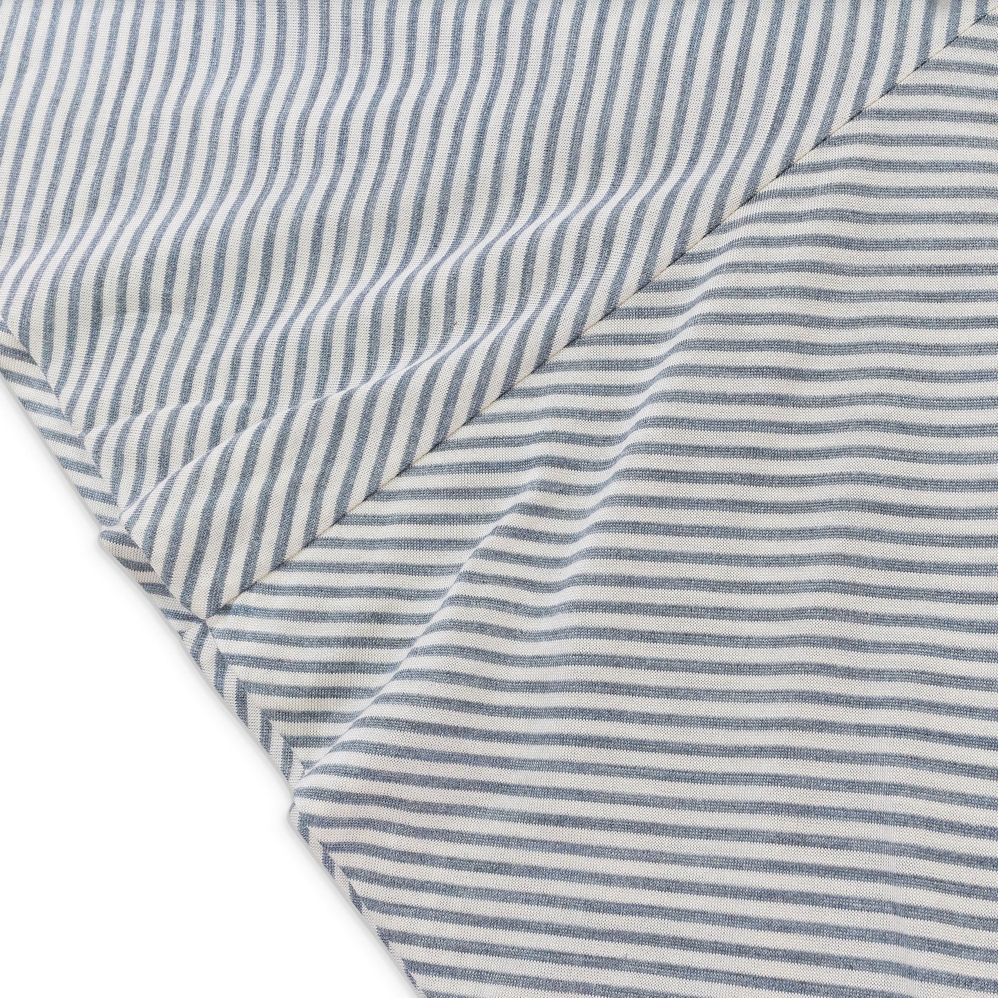 SILK STRIPED WHITE GRAY T-SHIRT