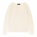 CASHMERE SCOOP NECK WHITE SWEATER