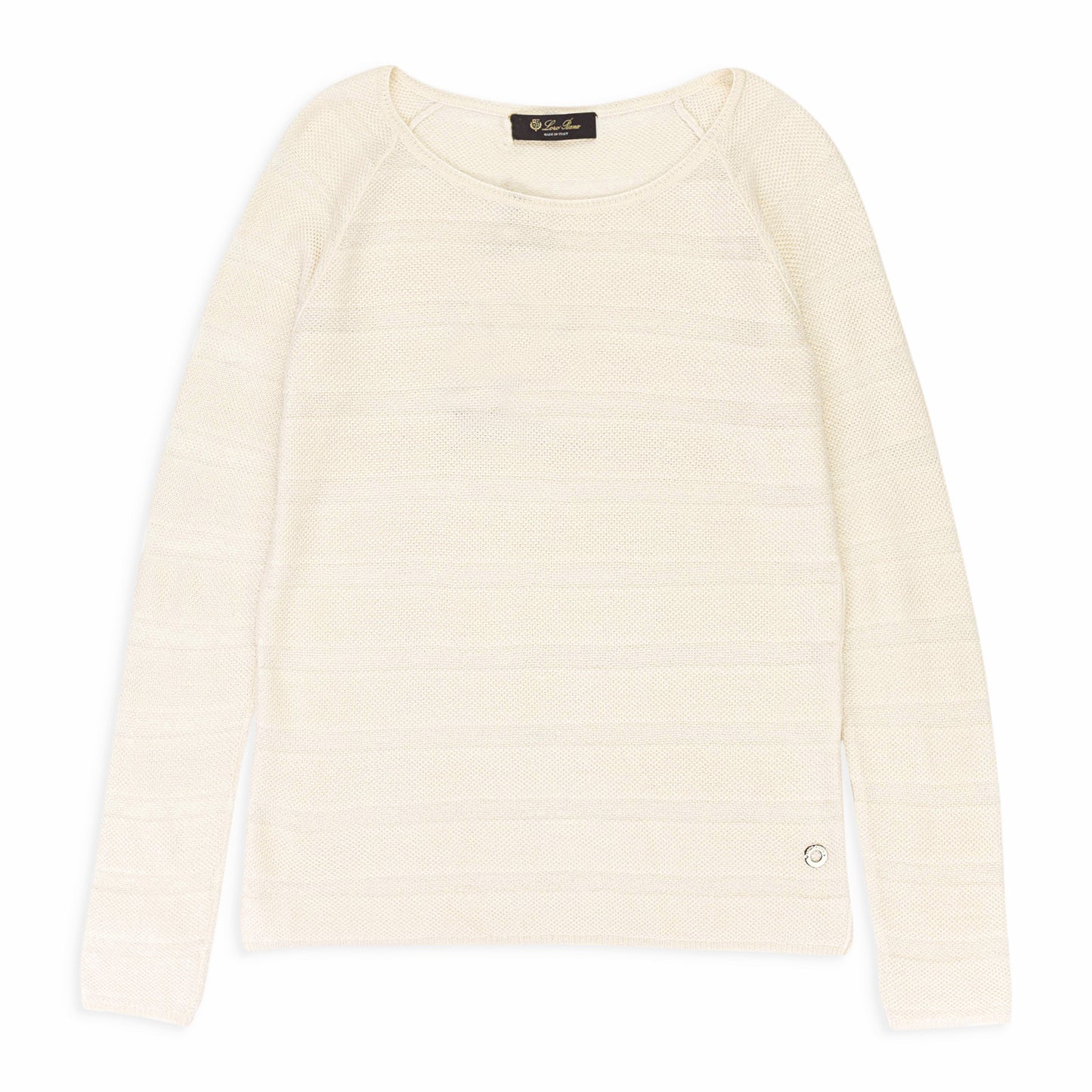 CASHMERE SCOOP NECK WHITE SWEATER