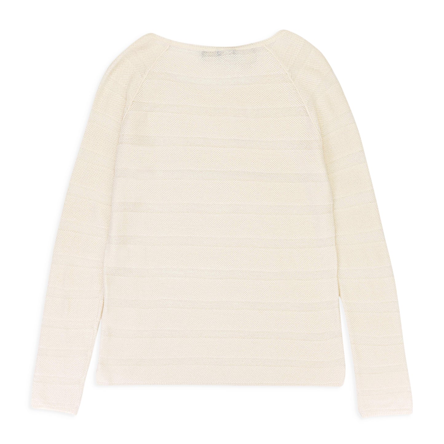 CASHMERE SCOOP NECK WHITE SWEATER