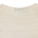 CASHMERE SCOOP NECK WHITE SWEATER