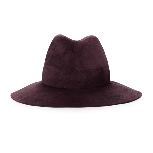 CASHMERE BRIM BROWN HAT