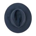 WIDE BRIMMED NAVY BLUE FEDORA HAT