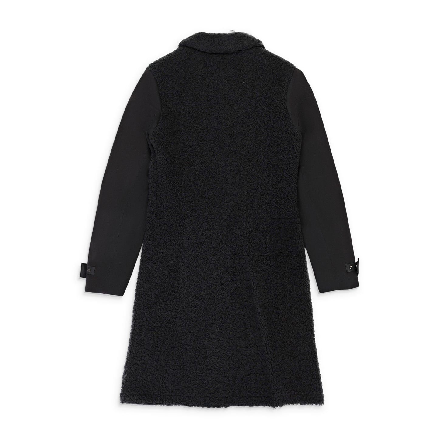 CAPP CARLOW CURLY SHEARLING BLACK COAT