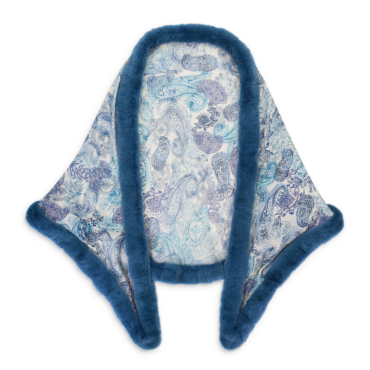 PAISLEY PRINT BLUE SHAWL