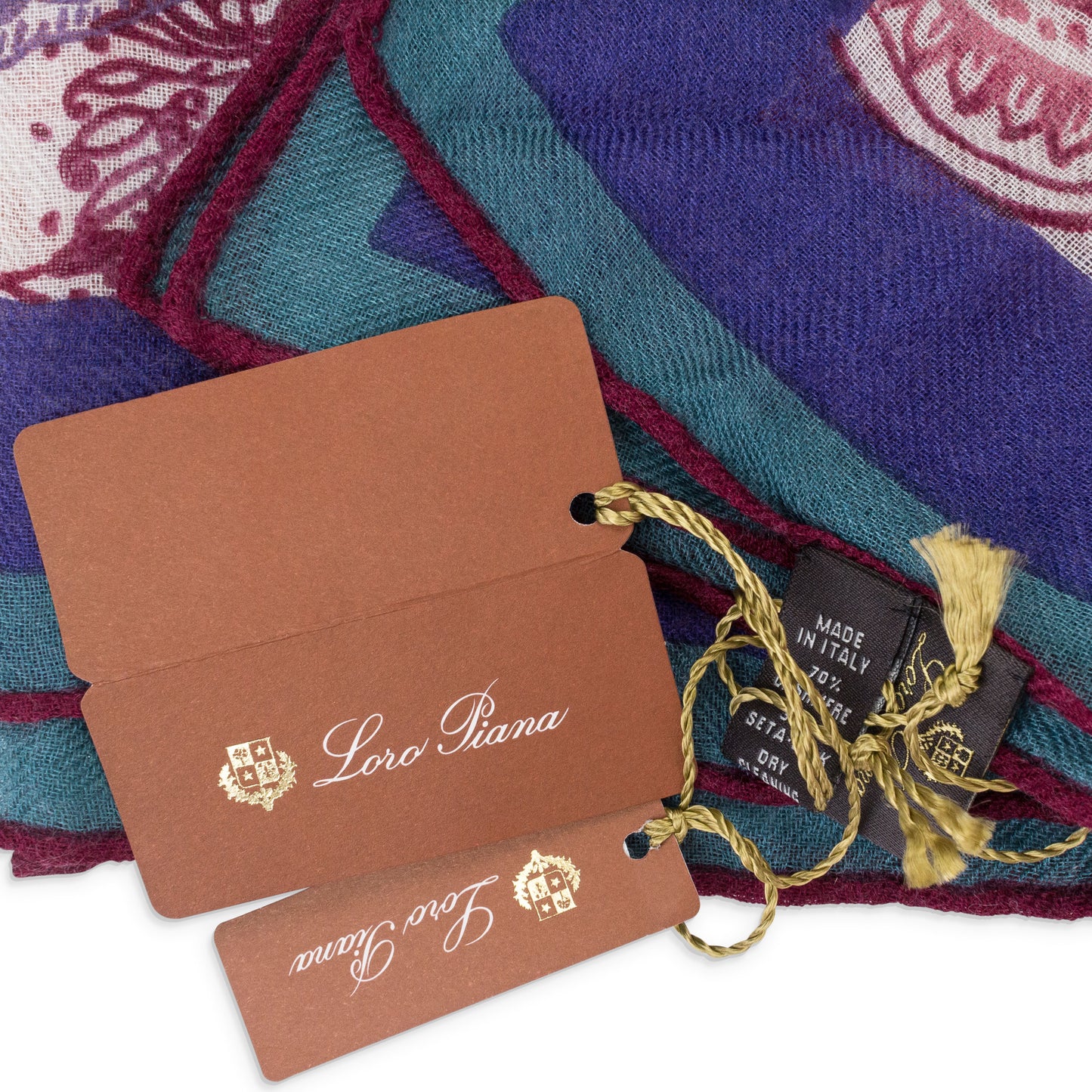 CASHMERE PAISLEY PRINT MULTICOLOR SCARF