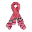 CASHMERE FLORAL PINK GREEN SCARF