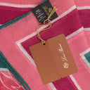 CASHMERE FLORAL PINK GREEN SCARF