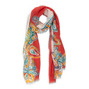 CASHMERE FLORAL PRINT MULTICOLOR SCARF