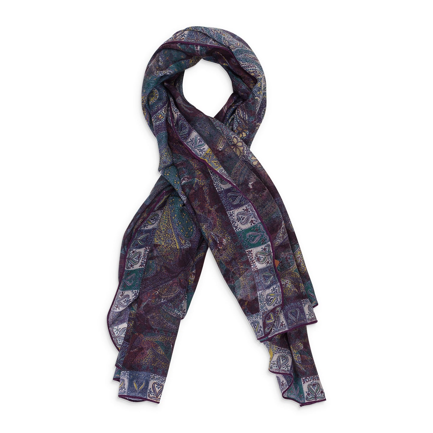 PRINTED PURPLE SCARF