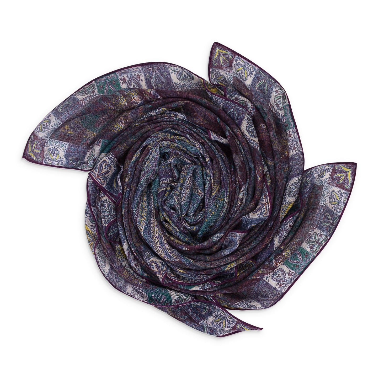 PRINTED PURPLE SCARF