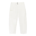 TWISTED OFF WHITE TROUSERS