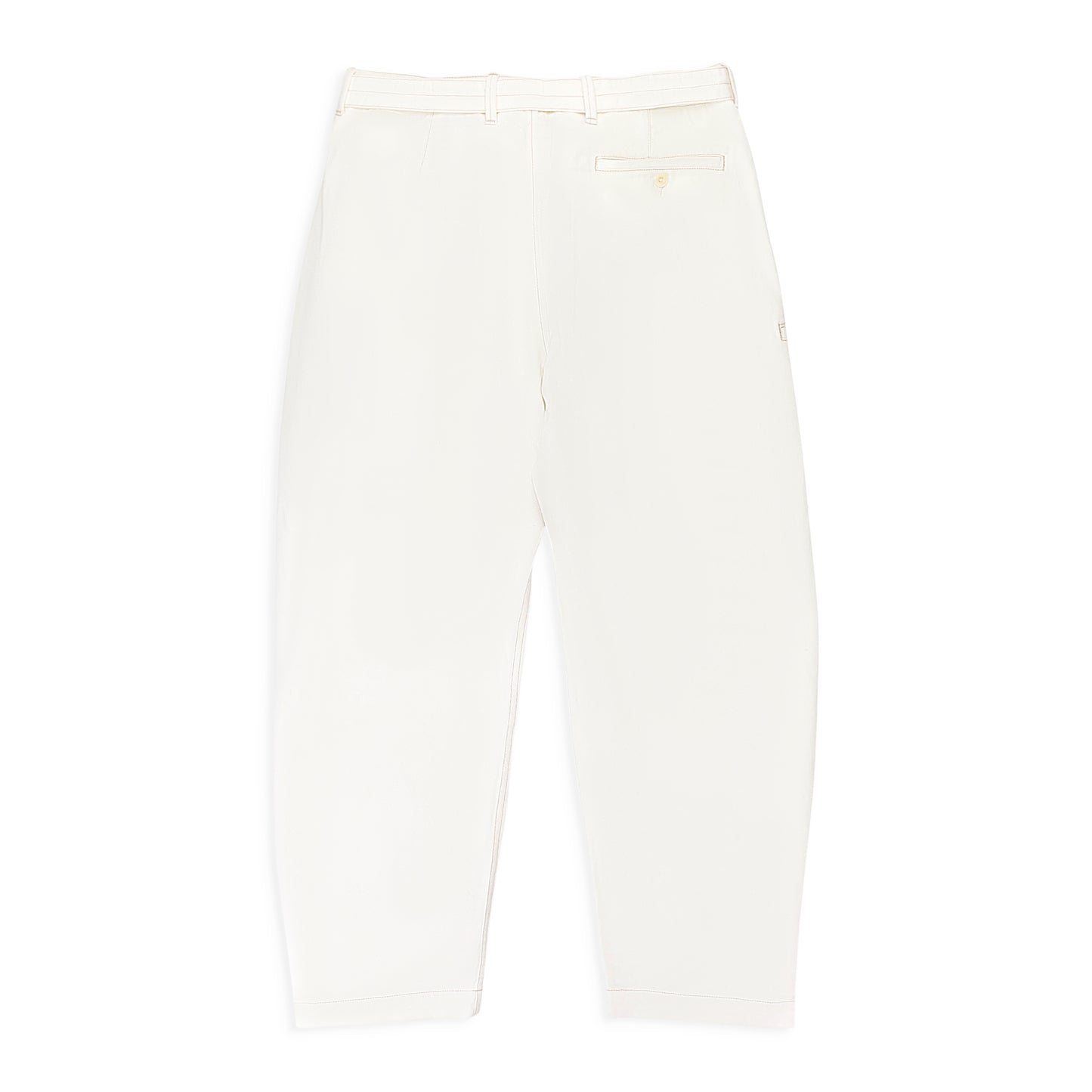 TWISTED OFF WHITE TROUSERS