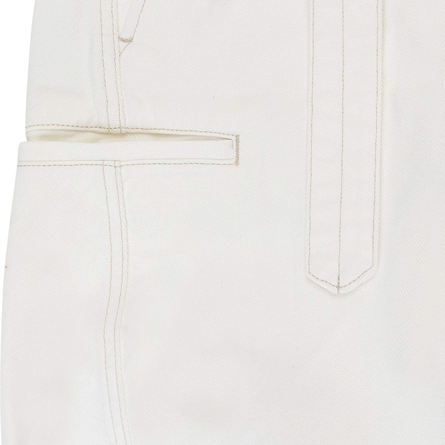 TWISTED OFF WHITE TROUSERS