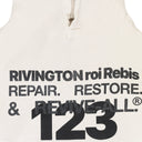 REPAIR RESTORE REVIVE WHITE HOODIE