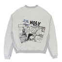 HEAVEN'S OK CREWNECK GREY SWEATSHIRTS