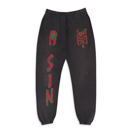 MX6 BLACK SWEATPANTS