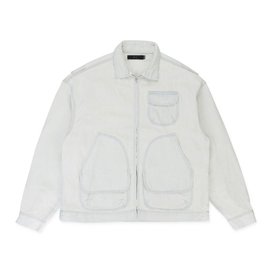 HUNTING BLSN ZIPPER WHITE FIELD JACKET