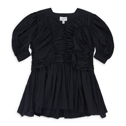 RUCHED BLACK FORMAL DRESS