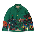 W- FAMILY BOXY GREEN BLAZER