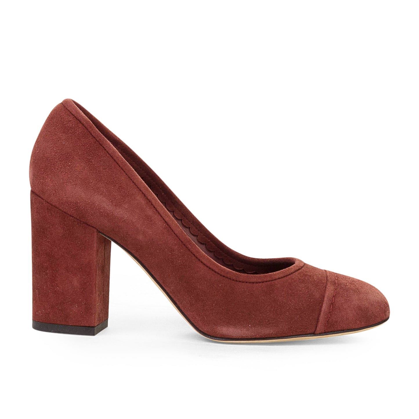 SUEDE MAROON PUMPS