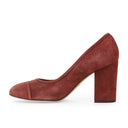 SUEDE MAROON PUMPS