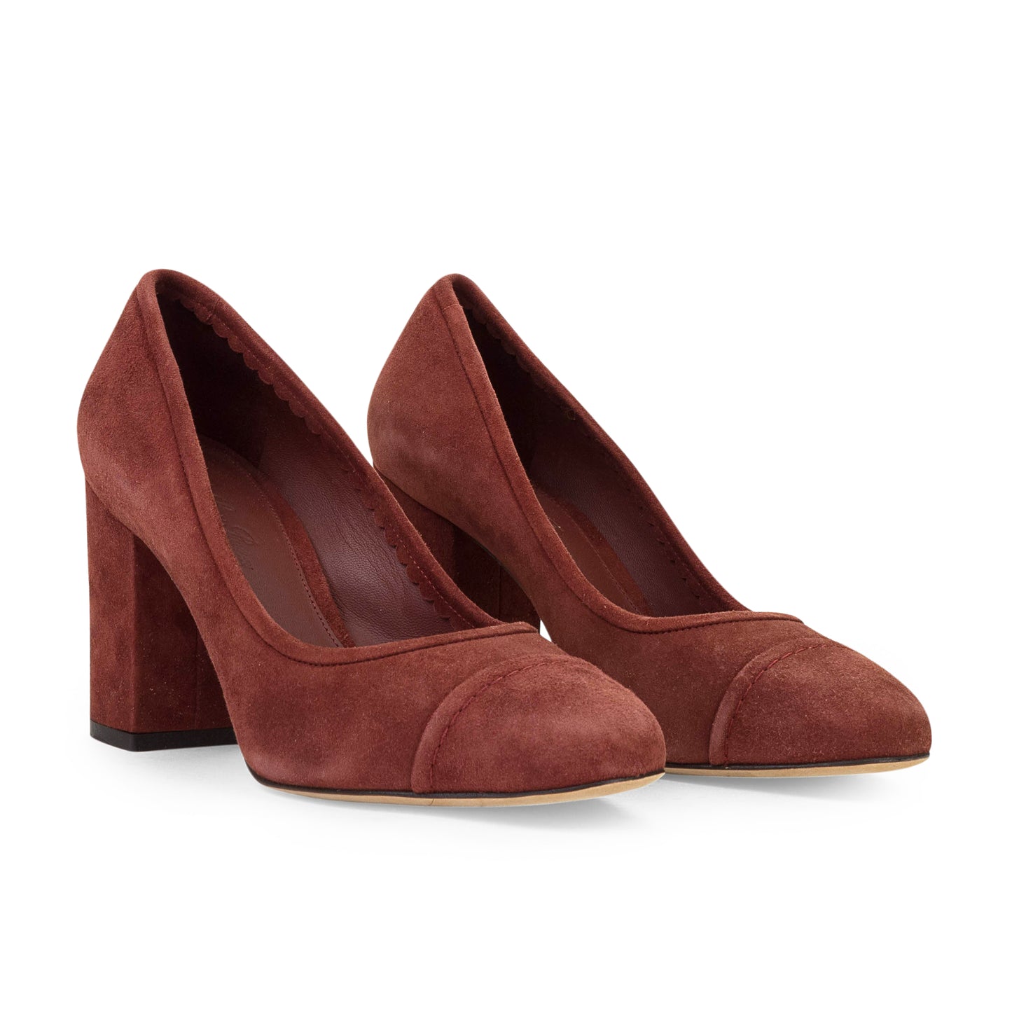 SUEDE MAROON PUMPS