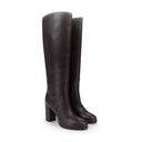 SEMI GLOSS BROWN BOOTS