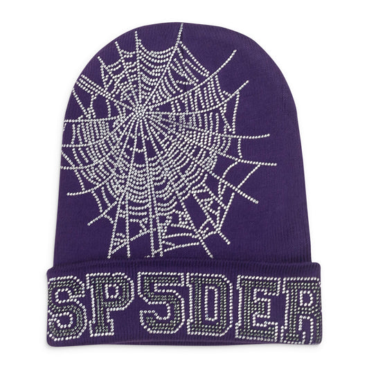 RHINESTONE PURPLE BEANIE