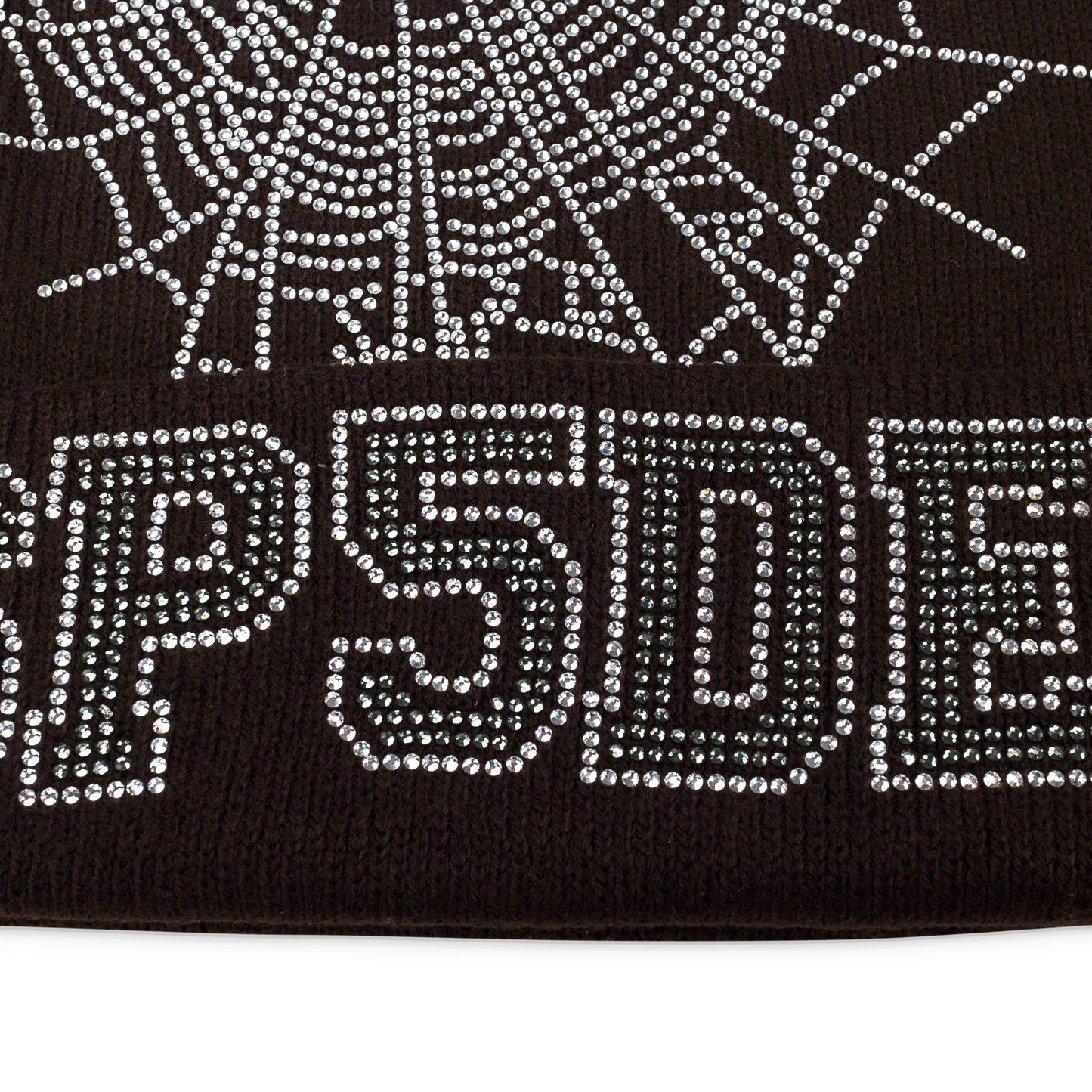 RHINESTONE BROWN BEANIE