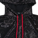 Black Paillettes Over Hoodie