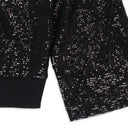 Black Paillettes Over Hoodie