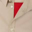 BAUHAUS BEIGE RED BUTTON-DOWN SHIRT