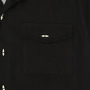 BARRIO LINEN WITH BONE BUTTONS BLACK BUTTON-DOWN SHIRT