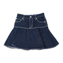 DENIM DARK INDIGO FLARED SKIRT