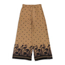 CAT BEIGE BLACK WIDE LEG PANTS