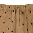 CAT BEIGE BLACK WIDE LEG PANTS