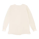 CREW NECK LONG SLEEVE WHITE BLOUSE