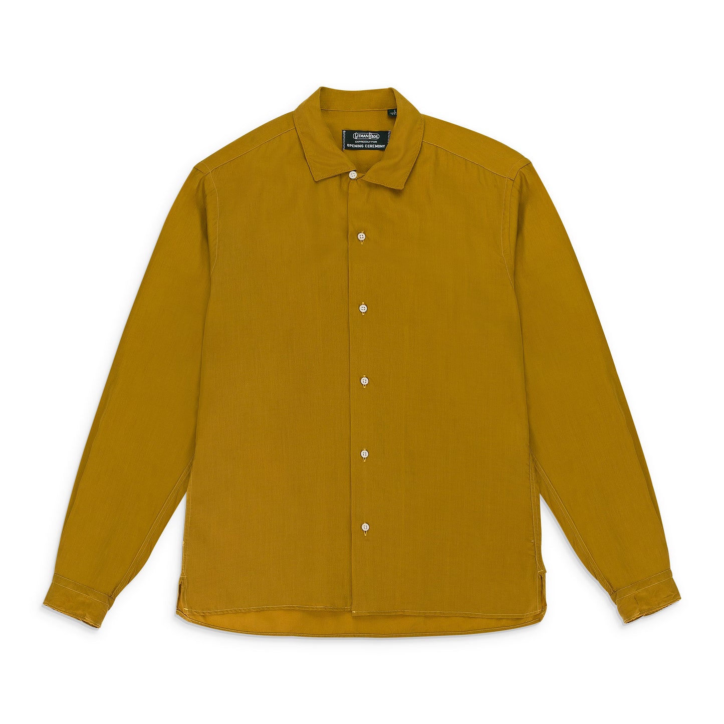 XOC TENCEL LONG SLEEVE MUSTARD BUTTON-DOWN SHIRT