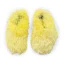 LONG HAIR YELLOW SLIPPERS