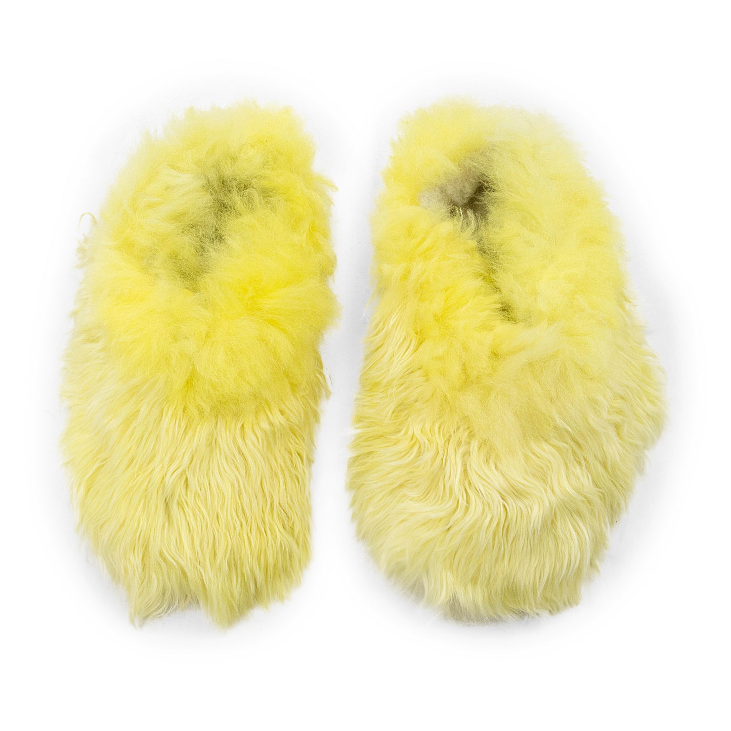 LONG HAIR YELLOW SLIPPERS