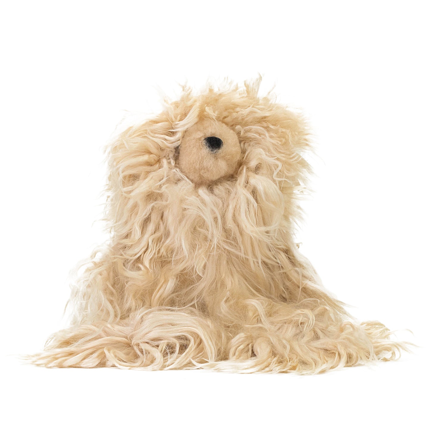 LONG HAIR BEARS BEIGE STUFFED ANIMAL TOY