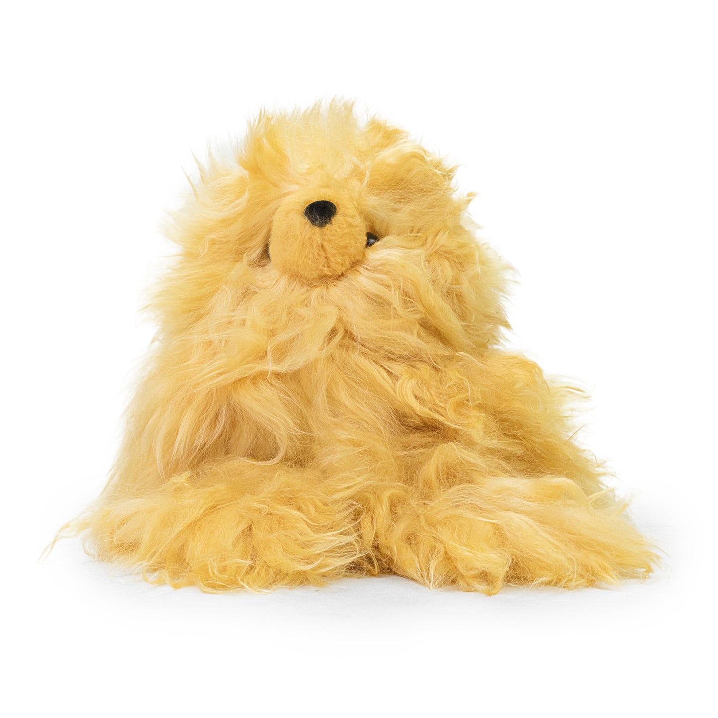 LONG HAIR BEARS YELLOW STUFFED ANIMAL TOY