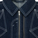 SEVIGNY X OC CROPPED RECONSTRUCTED DARK INDIGO DENIM JACKET XS