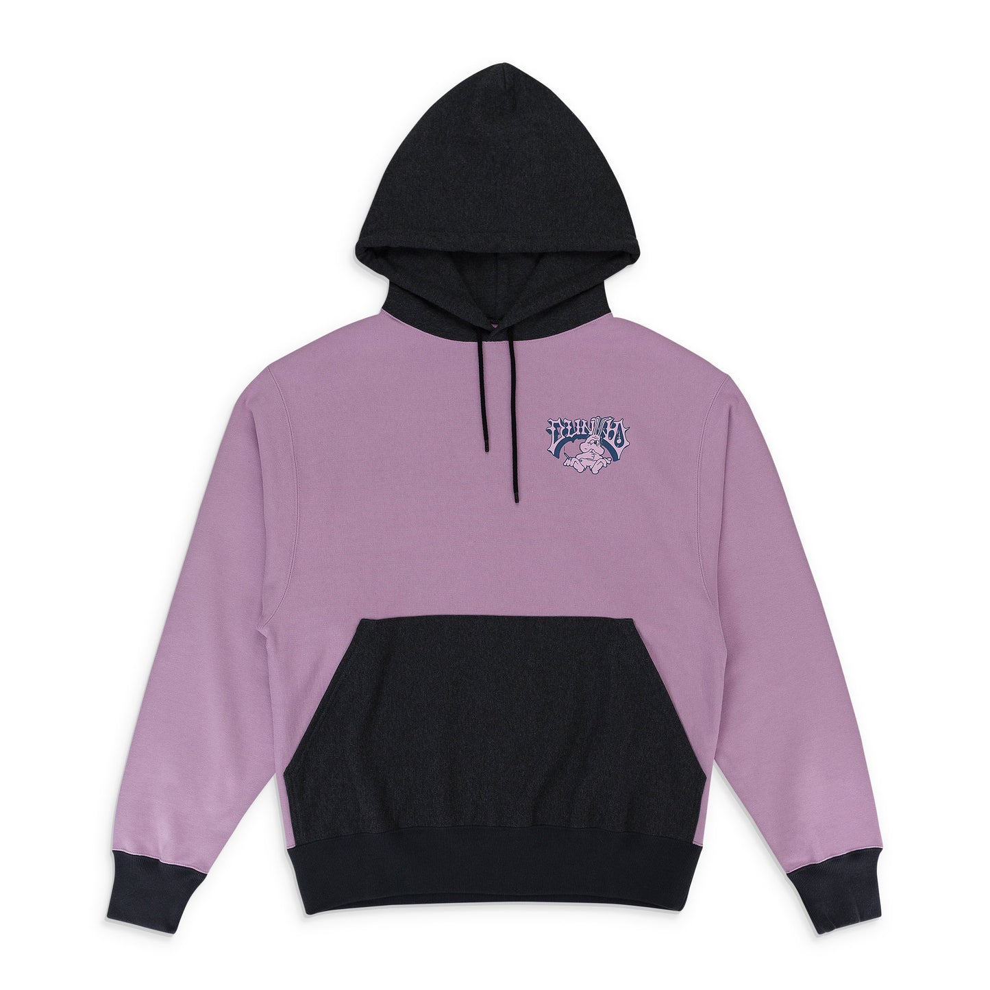 WABBUT 2TONE PURPLE BLACK HOODIE