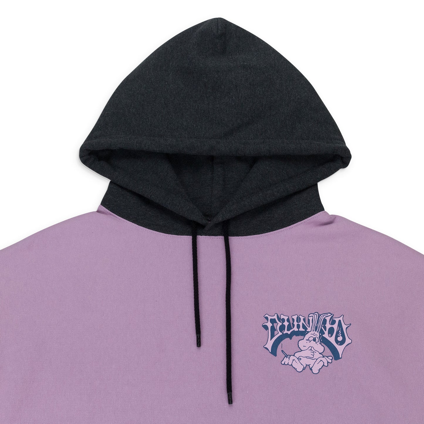 WABBUT 2TONE PURPLE BLACK HOODIE