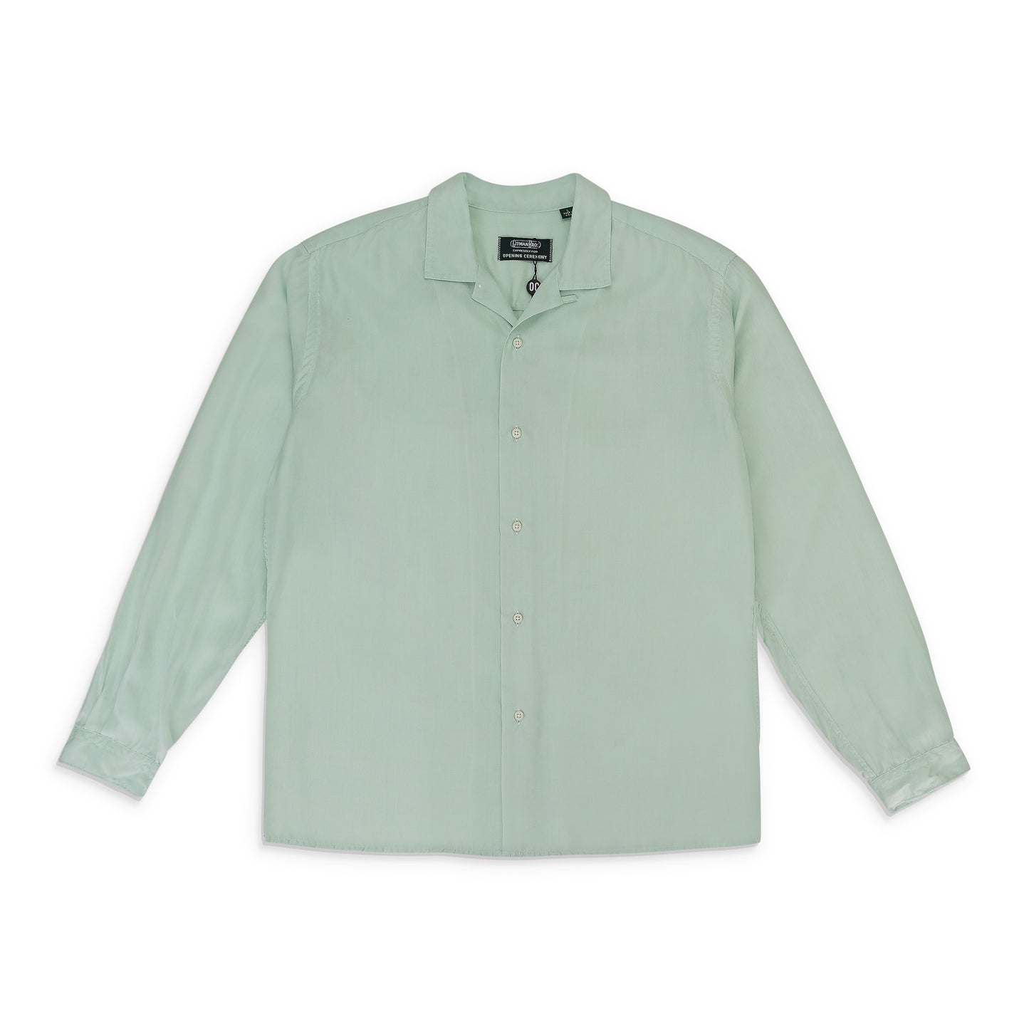 X OC TENCEL LONG SLEEVE MINT BUTTON-DOWN SHIRT