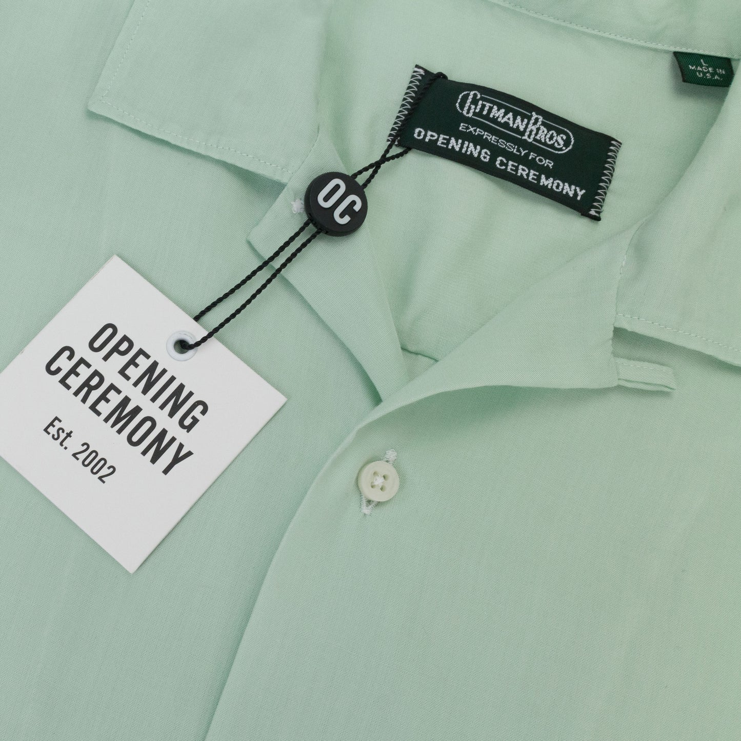 X OC TENCEL LONG SLEEVE MINT BUTTON-DOWN SHIRT