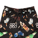 BLEACHER LITTER SILK BLACK SHORTS